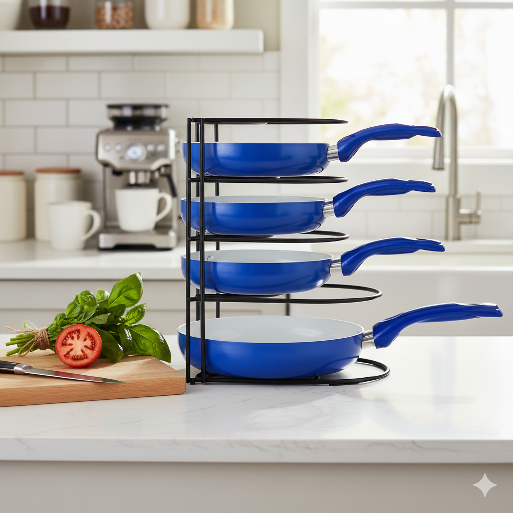 Pan Pot Lid Organizer Rack 5 tier